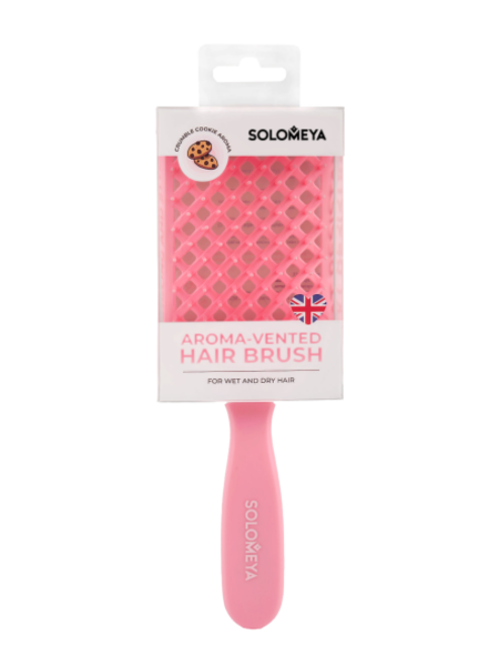 Арома-расческа вентилируемая Крамбл Кукис Solomeya Aroma Vented Hair Brush Crumble Cookies, 1 шт